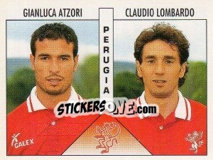 Sticker Atzori / Lombardo - Calciatori 1995-1996 n. 455 - Panini