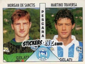 Sticker De Sanctis / Traversa - Calciatori 1995-1996 - Panini