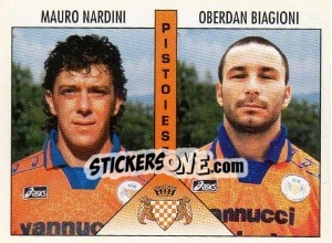 Sticker Nardini / Biagioni - Calciatori 1995-1996 - Panini