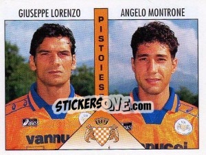 Sticker Lorenzo / Montrone - Calciatori 1995-1996 - Panini