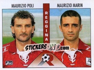 Sticker Poli / Marin - Calciatori 1995-1996 - Panini