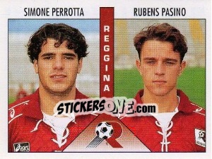 Cromo Perrotta / Pasino - Calciatori 1995-1996 - Panini