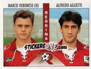 Sticker Veronese / Aglietti - Calciatori 1995-1996 n. 495 - Panini