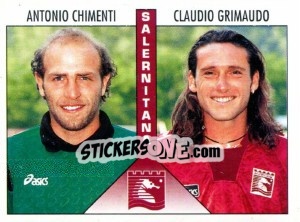 Sticker Chimenti / Grimaudo - Calciatori 1995-1996 n. 497 - Panini
