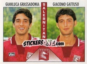 Sticker Grassadonia / Gattuso - Calciatori 1995-1996 - Panini