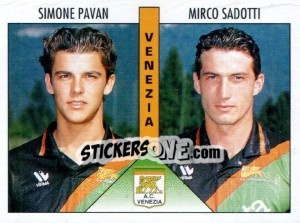 Sticker Pavan / Sadotti - Calciatori 1995-1996 - Panini