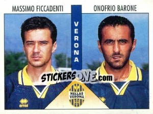 Sticker Ficcadenti / Barone - Calciatori 1995-1996 n. 520 - Panini
