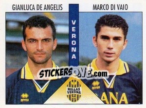 Sticker De Angelis / Di Vaio - Calciatori 1995-1996 - Panini