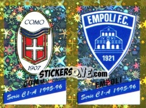 Cromo Emblem Como / Empoli - Calciatori 1995-1996 - Panini