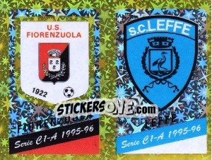 Sticker Emblem Fiorenzuola / Leffe - Calciatori 1995-1996 n. 533 - Panini