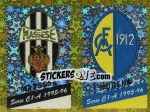 Sticker Emblem Massese / Modena - Calciatori 1995-1996 n. 536 - Panini