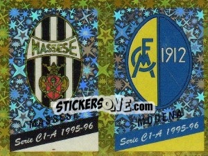 Figurina Emblem Massese / Modena - Calciatori 1995-1996 - Panini