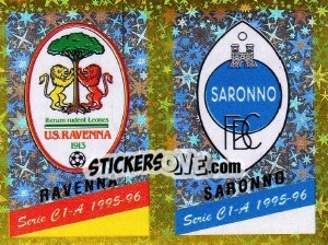 Sticker Emblem Ravenna / Saronno - Calciatori 1995-1996 - Panini