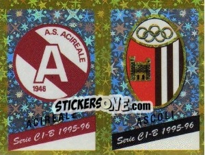 Figurina Emblem Acireale / Ascoli - Calciatori 1995-1996 - Panini