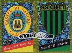 Cromo Emblem Castel di Sangro / Chieti - Calciatori 1995-1996 - Panini