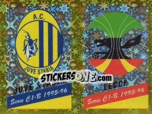Cromo Emblem Juve Stabia / Lecce - Calciatori 1995-1996 - Panini