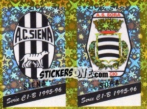 Sticker Emblem Siena / Sora - Calciatori 1995-1996 - Panini