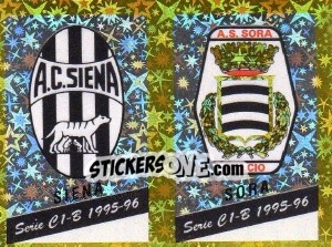 Sticker Emblem Siena / Sora - Calciatori 1995-1996 n. 572 - Panini