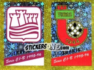 Sticker Emblem Trapani / Turris - Calciatori 1995-1996 n. 575 - Panini