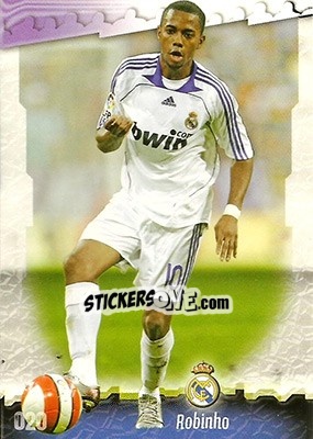 Sticker Robinho - Las Fichas De La Liga 2008-2009 - Mundicromo