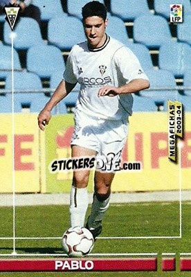 Cromo Pablo - Liga 2003-2004. Megafichas n. 5 - Panini