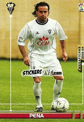Cromo Peña - Liga 2003-2004. Megafichas n. 7 - Panini