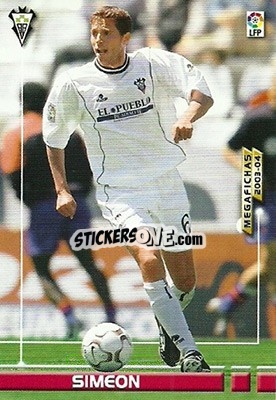 Cromo Simeon - Liga 2003-2004. Megafichas n. 10 - Panini