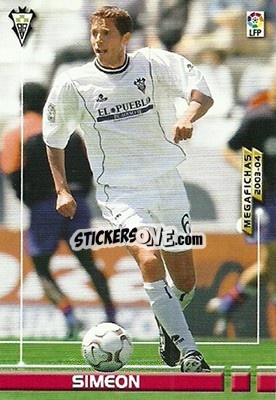 Cromo Simeon - Liga 2003-2004. Megafichas - Panini