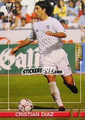Figurina Cristian Diaz - Liga 2003-2004. Megafichas n. 12bis - Panini