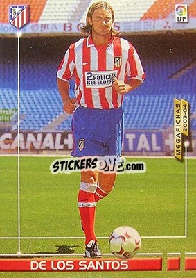Sticker De los Santos - Liga 2003-2004. Megafichas - Panini
