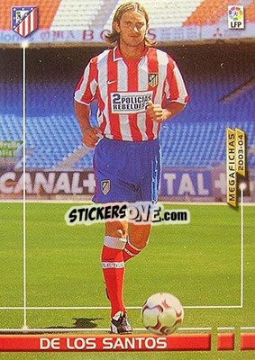 Cromo De los Santos - Liga 2003-2004. Megafichas n. 49bis - Panini