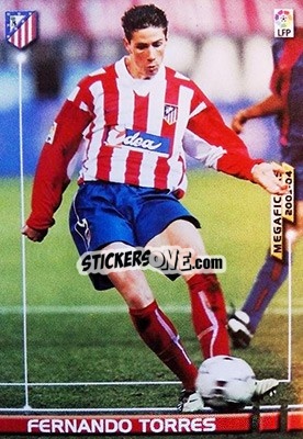 Sticker Fernando Torres - Liga 2003-2004. Megafichas n. 54 - Panini