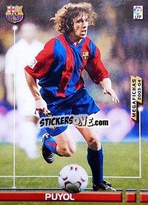 Cromo Puyol - Liga 2003-2004. Megafichas - Panini