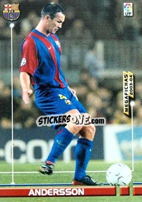 Figurina Andersson - Liga 2003-2004. Megafichas n. 60 - Panini