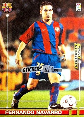 Sticker Fernando Navarro - Liga 2003-2004. Megafichas - Panini