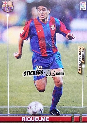 Sticker Riquelme - Liga 2003-2004. Megafichas - Panini