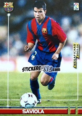 Sticker Saviola - Liga 2003-2004. Megafichas n. 70 - Panini