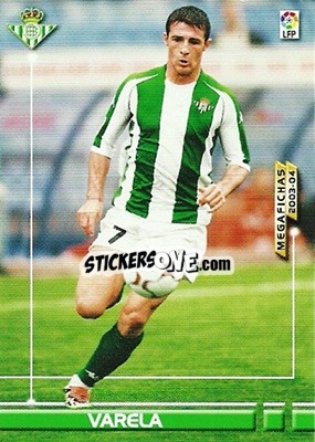 Cromo Varela - Liga 2003-2004. Megafichas - Panini