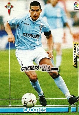 Sticker Caceres - Liga 2003-2004. Megafichas - Panini