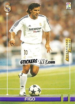 Cromo Figo - Liga 2003-2004. Megafichas - Panini