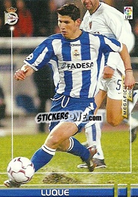 Cromo Luque - Liga 2003-2004. Megafichas - Panini