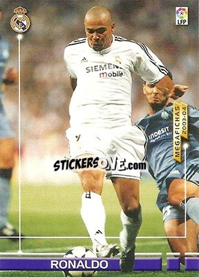 Cromo Ronaldo - Liga 2003-2004. Megafichas - Panini