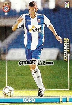 Sticker Lopo - Liga 2003-2004. Megafichas - Panini