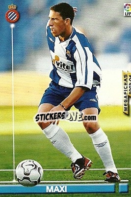 Cromo Maxi Rodríguez - Liga 2003-2004. Megafichas - Panini