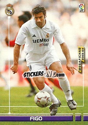 Sticker Figo - Liga 2003-2004. Megafichas - Panini