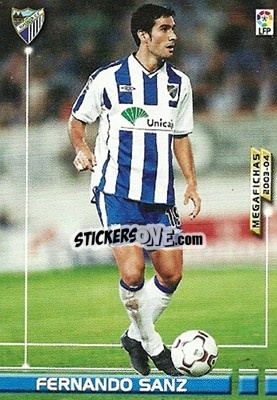 Cromo Fernando Sanz - Liga 2003-2004. Megafichas - Panini