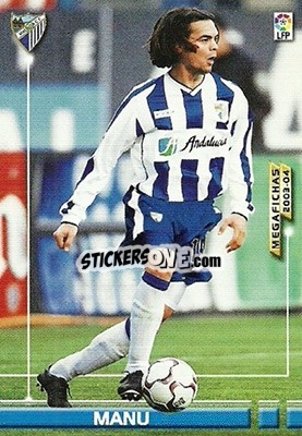 Cromo Manu - Liga 2003-2004. Megafichas - Panini