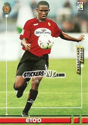 Figurina Eto'o - Liga 2003-2004. Megafichas - Panini