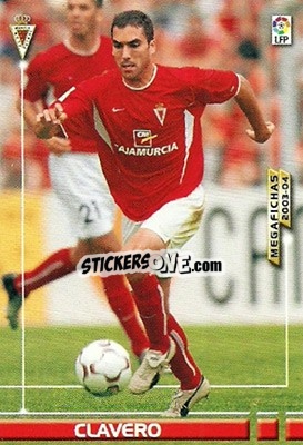 Cromo Clavero - Liga 2003-2004. Megafichas - Panini