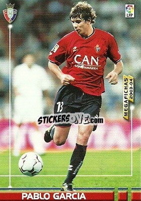 Cromo Pablo Garcia - Liga 2003-2004. Megafichas - Panini